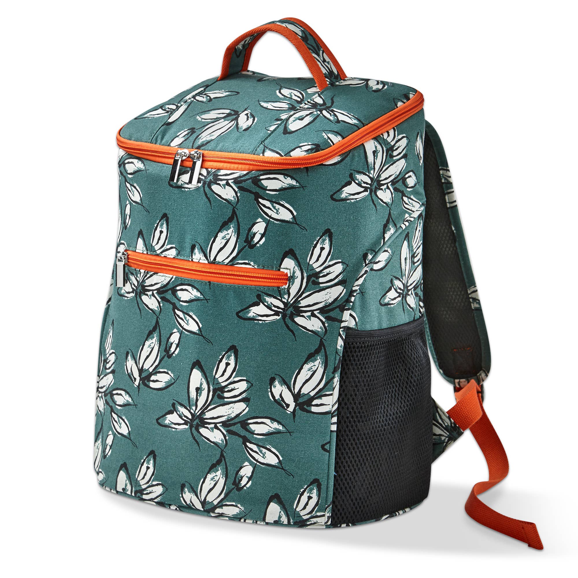 tag - Leaf Insulated Cooler Tote Green Multi Canvas Summer