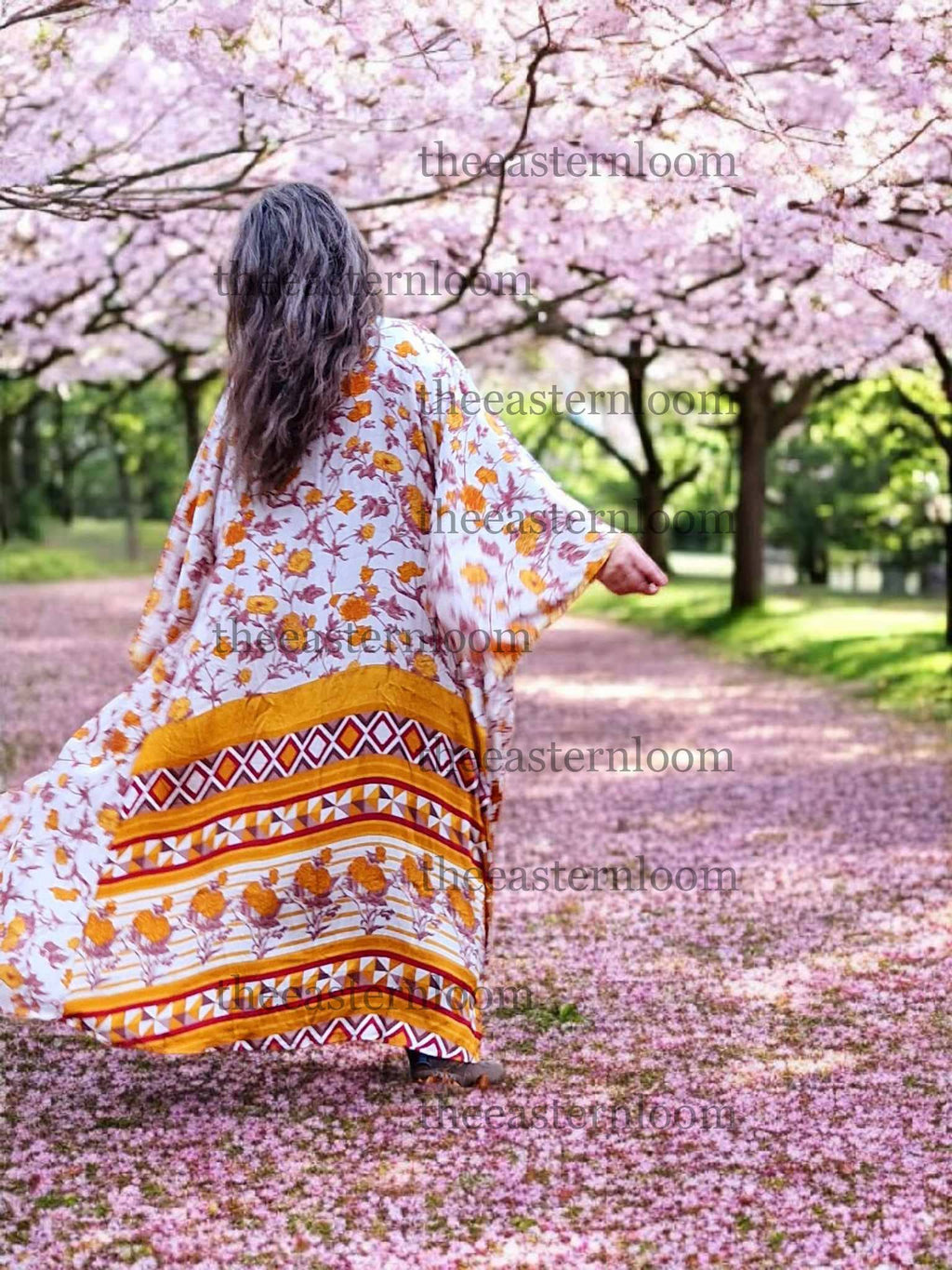 The Eastern Loom - Silk Soft Kimono | Upcycle Luxury Robe - One Size