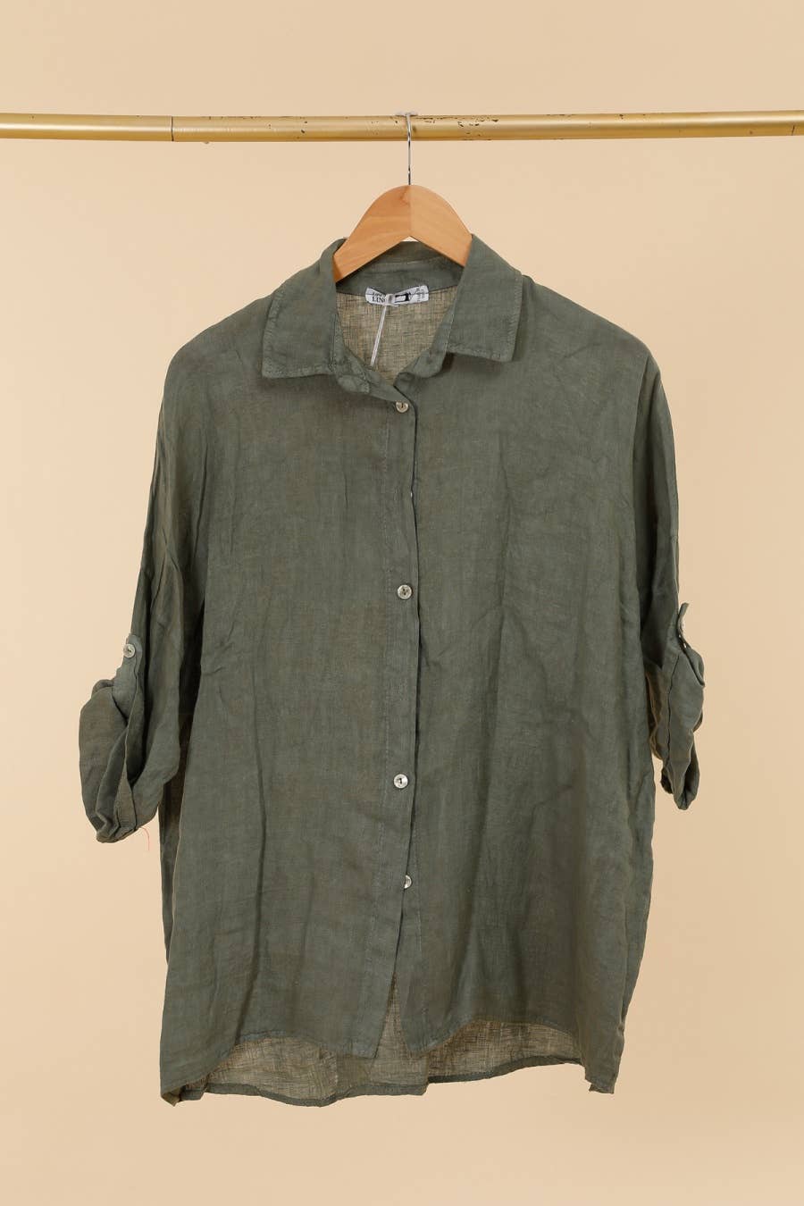 la maison des fibres naturelles - 620090u 100% linen shirt made in Italy