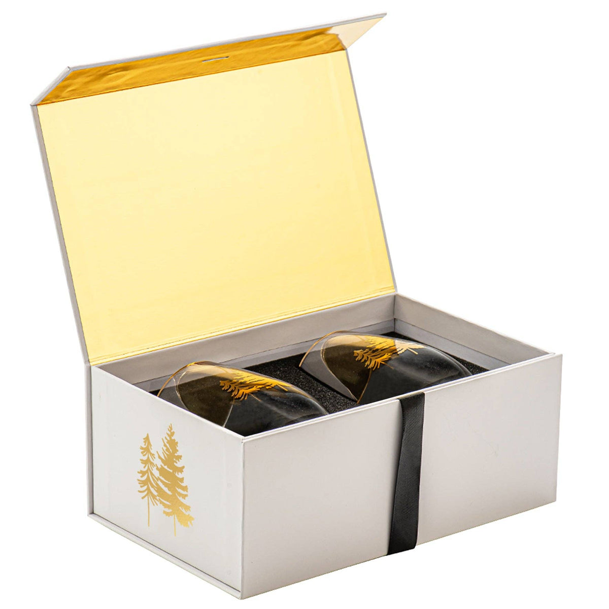 Sweet Water Decor - Stemless Winter Wine Glass Boxed Set