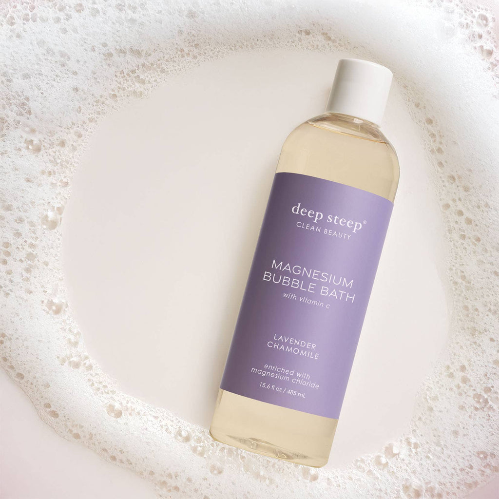 Deep Steep Clean Beauty - Lavender Chamomile Magnesium Bubble Bath with Vitamin C