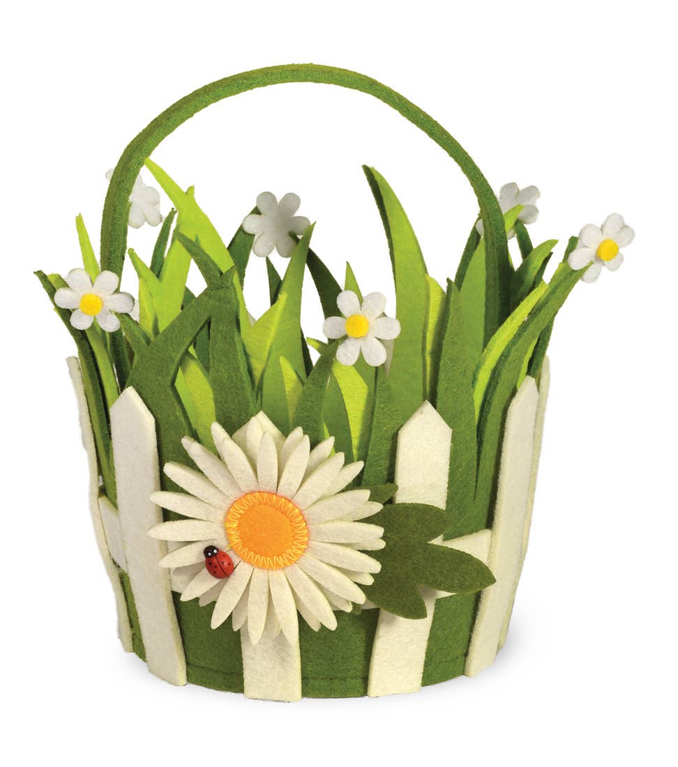 Boston International - Daisy Picket Fence Easter Basket