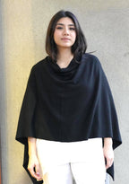 Dolma - Cashmere Poncho Black