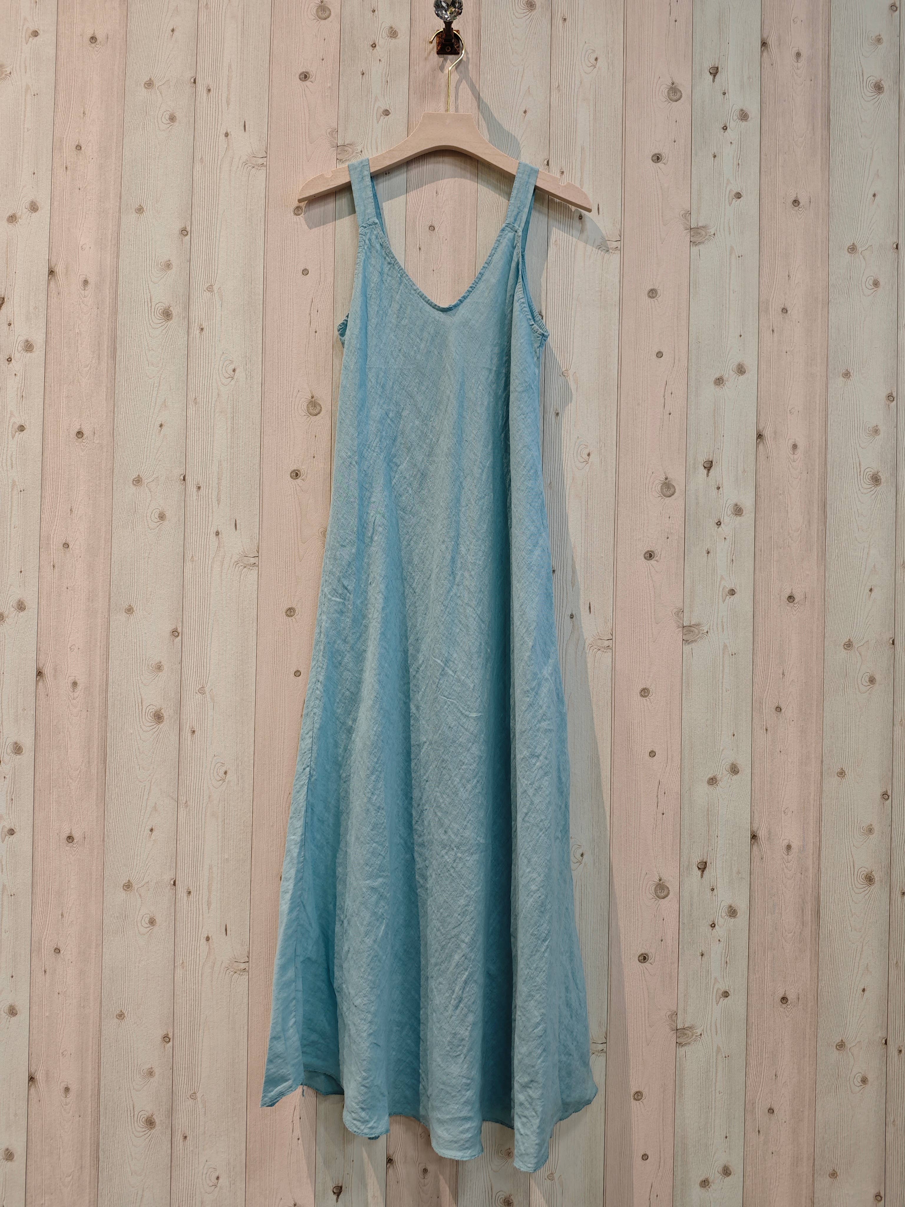 Linen & More - REF 2219 100% LINEN STRAPPY DRESS