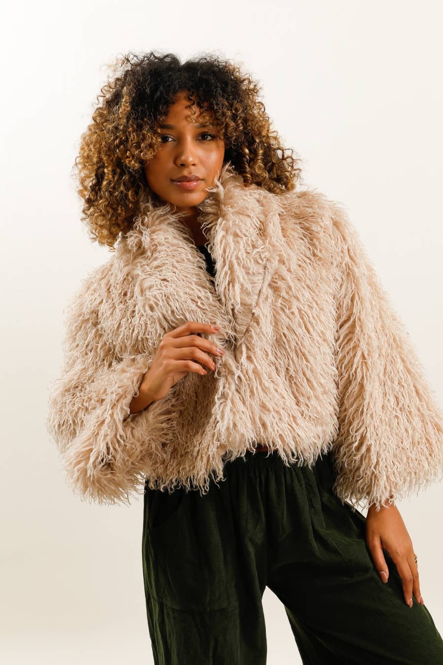 la maison des fibres naturelles - Faux fur effect jacket 60957 100% polyester