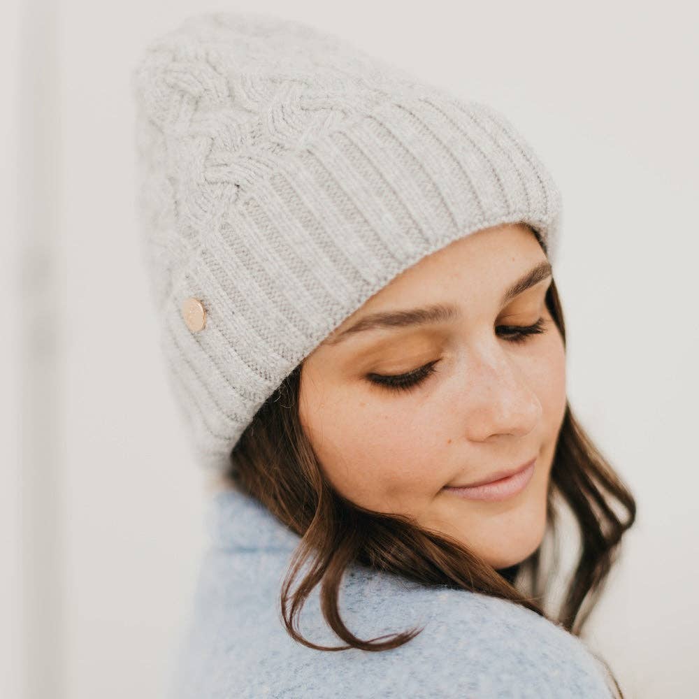 Pretty Simple - Satin Lined Cashmere Beanie Wholesale