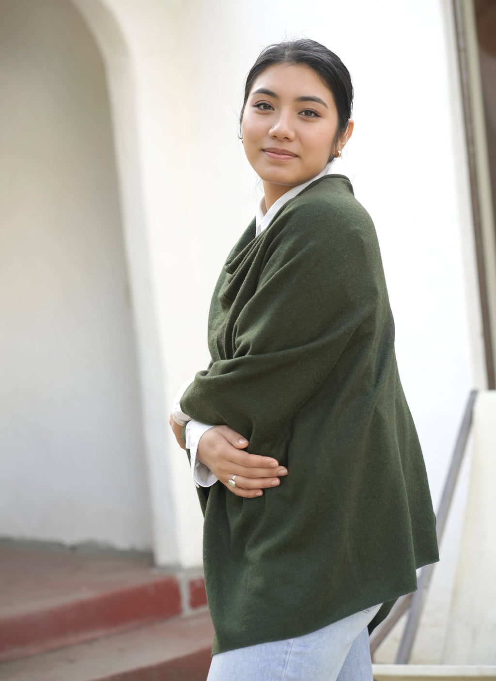 Dolma - Cashmere Poncho Seaweed 