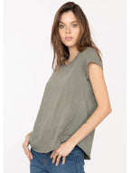 LINEN & COTTON HOUSE - COTTON T-SHIRT ROUND NECK, BASIC 8117