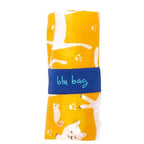 rockflowerpaper - KITTY CATS YELLOW blu Bag Reusable Shopper Tote