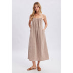 Wishlist Apparel - GINGHAM CAMI MIDI DRESS