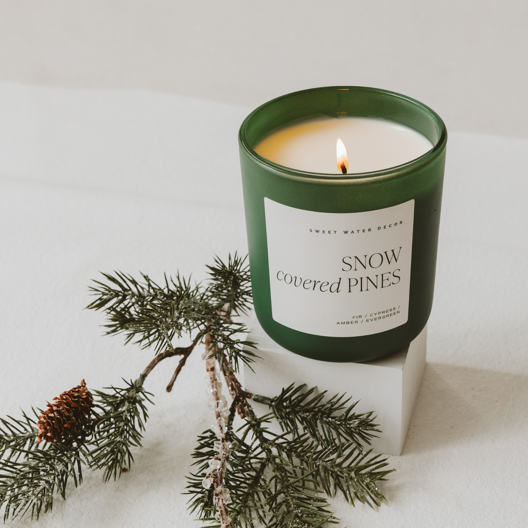 Sweet Water Decor - Snow Covered Pines 15 oz Soy Candle