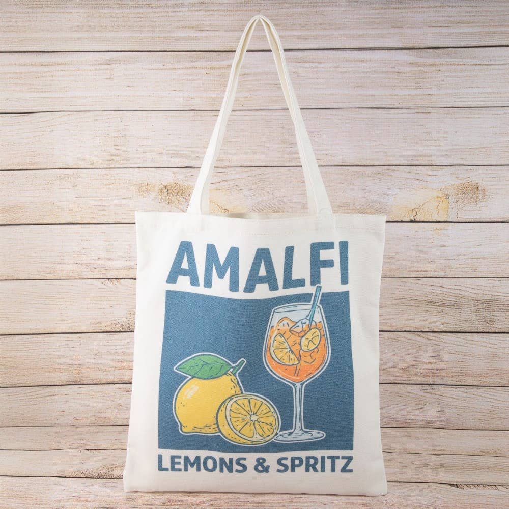 Collections by Fame Accessories - Amalfi Lemons & Spritz Tote Bag
