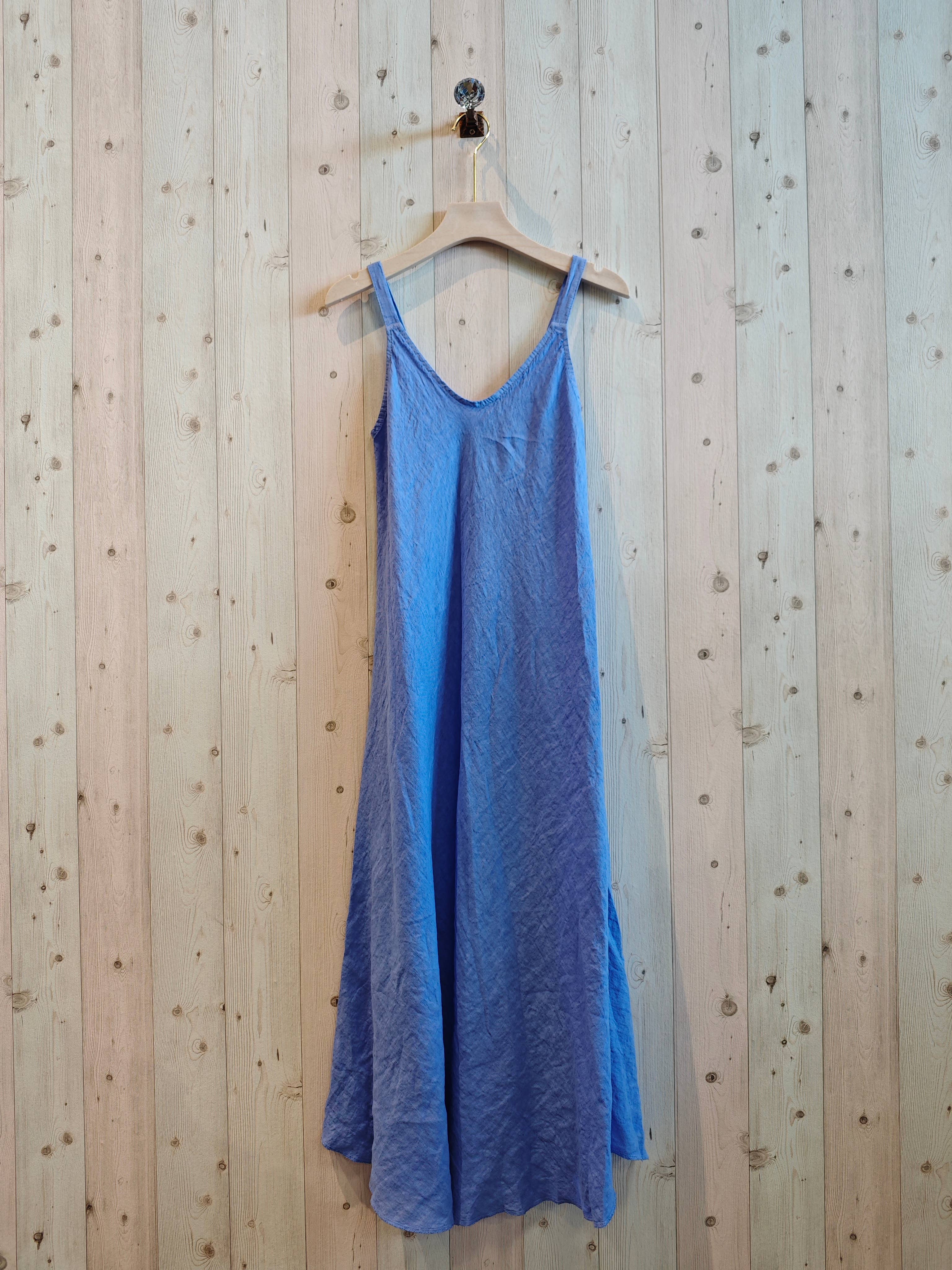 Linen & More - REF 2219 100% LINEN STRAPPY DRESS