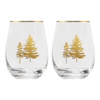 Sweet Water Decor - Stemless Winter Wine Glass Boxed Set