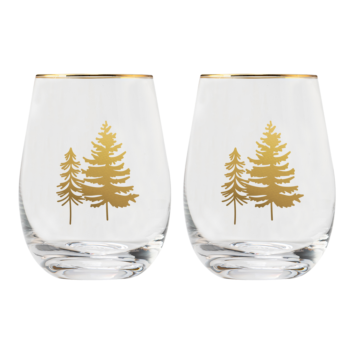 Sweet Water Decor - Stemless Winter Wine Glass Boxed Set