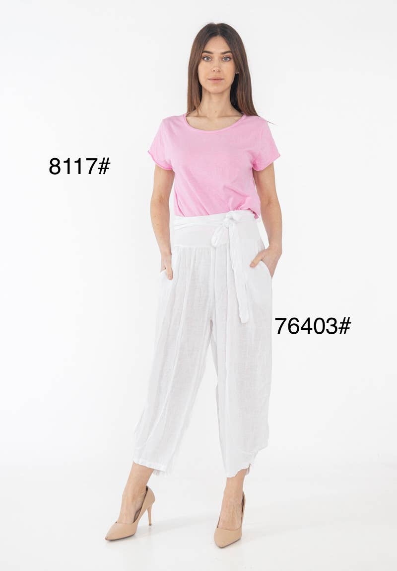 LINEN & COTTON HOUSE - COTTON T-SHIRT ROUND NECK, BASIC 8117