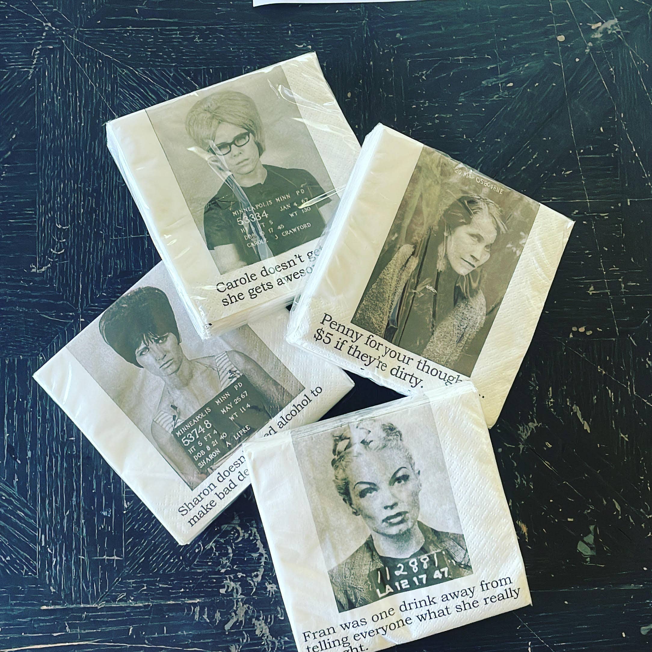 The 3 Sisters Design Co. - Big House Cocktail Napkins, Diane thought drinking... - beaudega