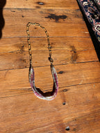 Live Oak Designs - 17” Sapphire Umbra Spinel 3 Rows with Oval Chain