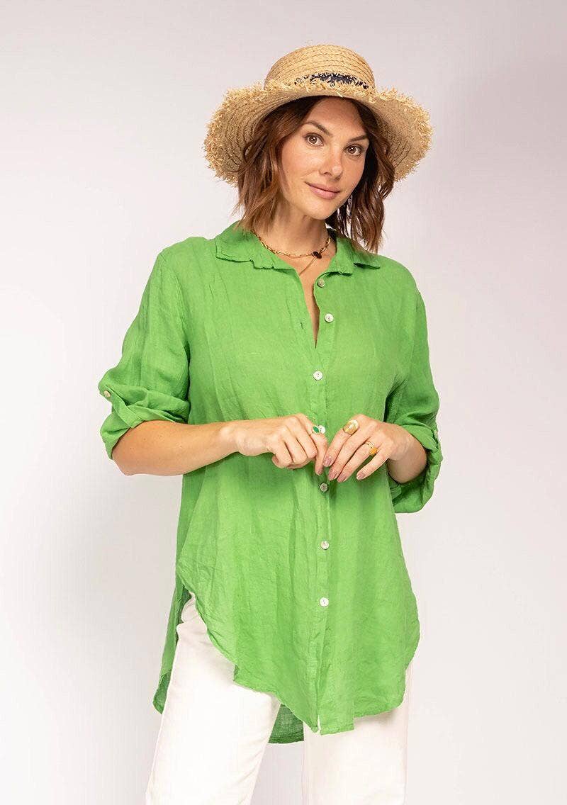 la maison des fibres naturelles - 100% linen shirt 620159