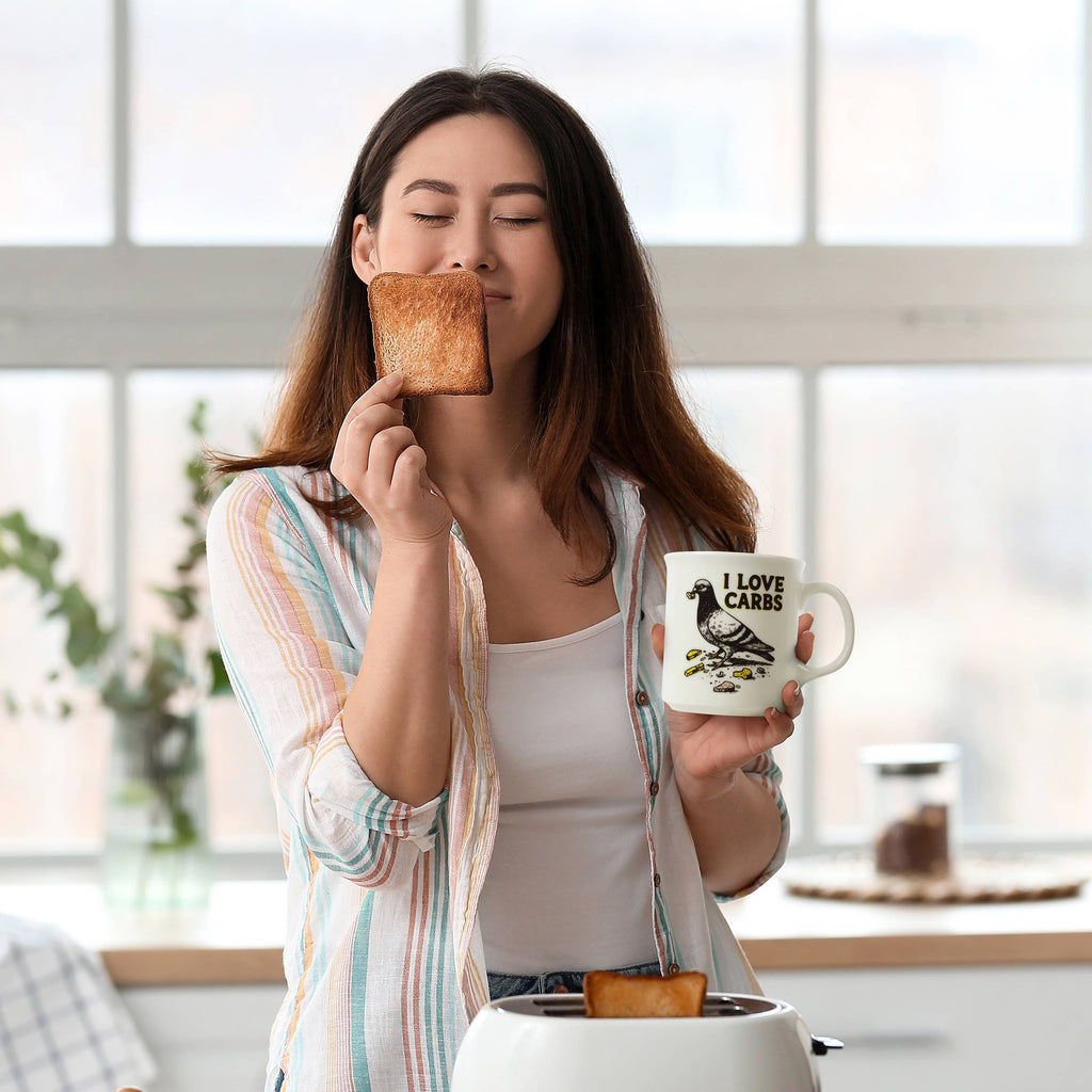 Fred & Friends - Say Anything Mug - I Love Carbs - Pigeon Mug