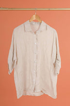 la maison des fibres naturelles - 620090u 100% linen shirt made in Italy