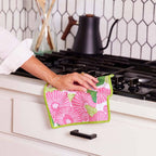 rockflowerpaper - PINK PAPAVER Dish Cloths, Set of 3
