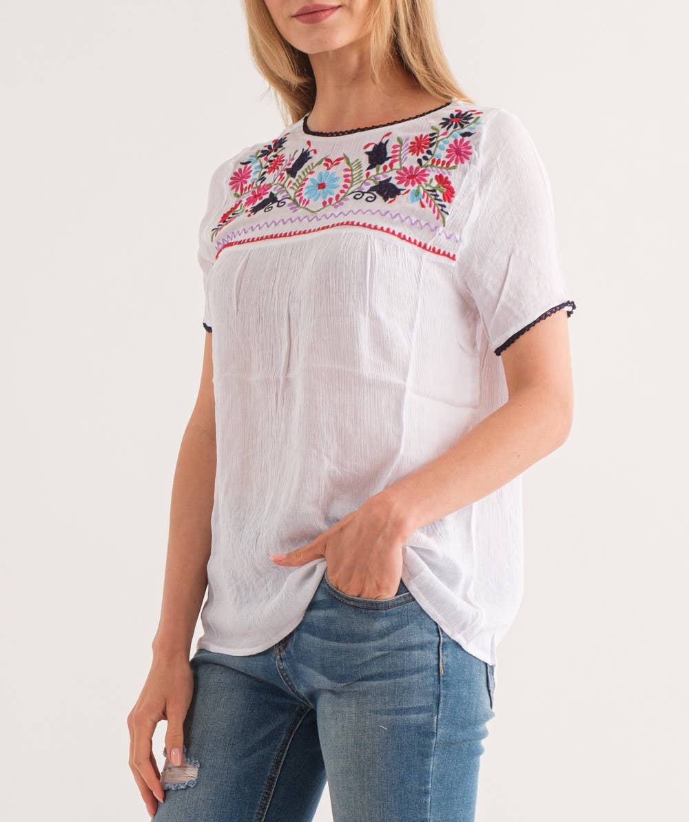 Raj Trading & Imports (USA) Inc. - Juna Embroidered Top 1295