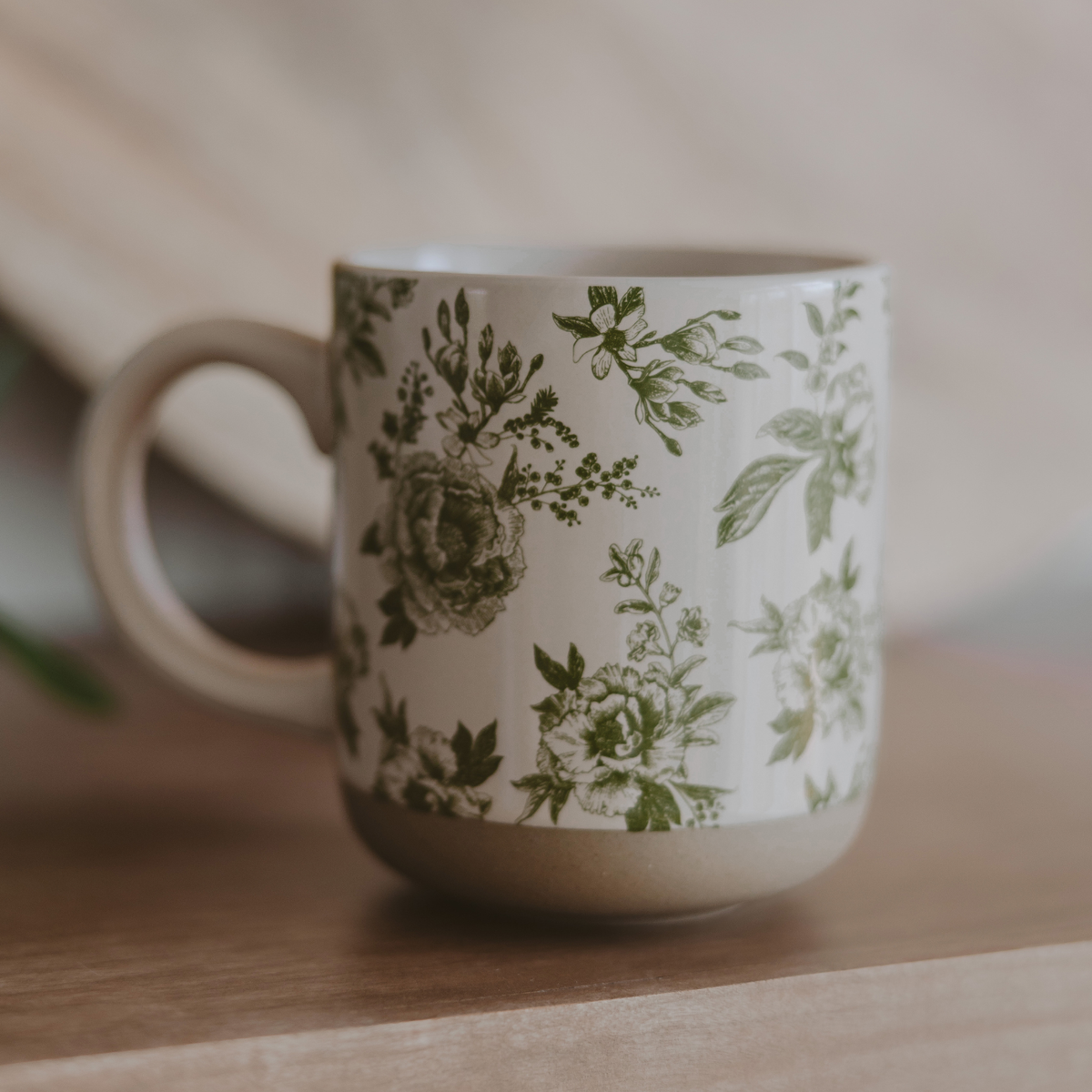 Sweet Water Decor - Green Delft Stoneware Coffee Mug