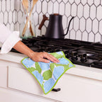 rockflowerpaper - BLUE HYDRANGEA Dish Cloths, Set of 3