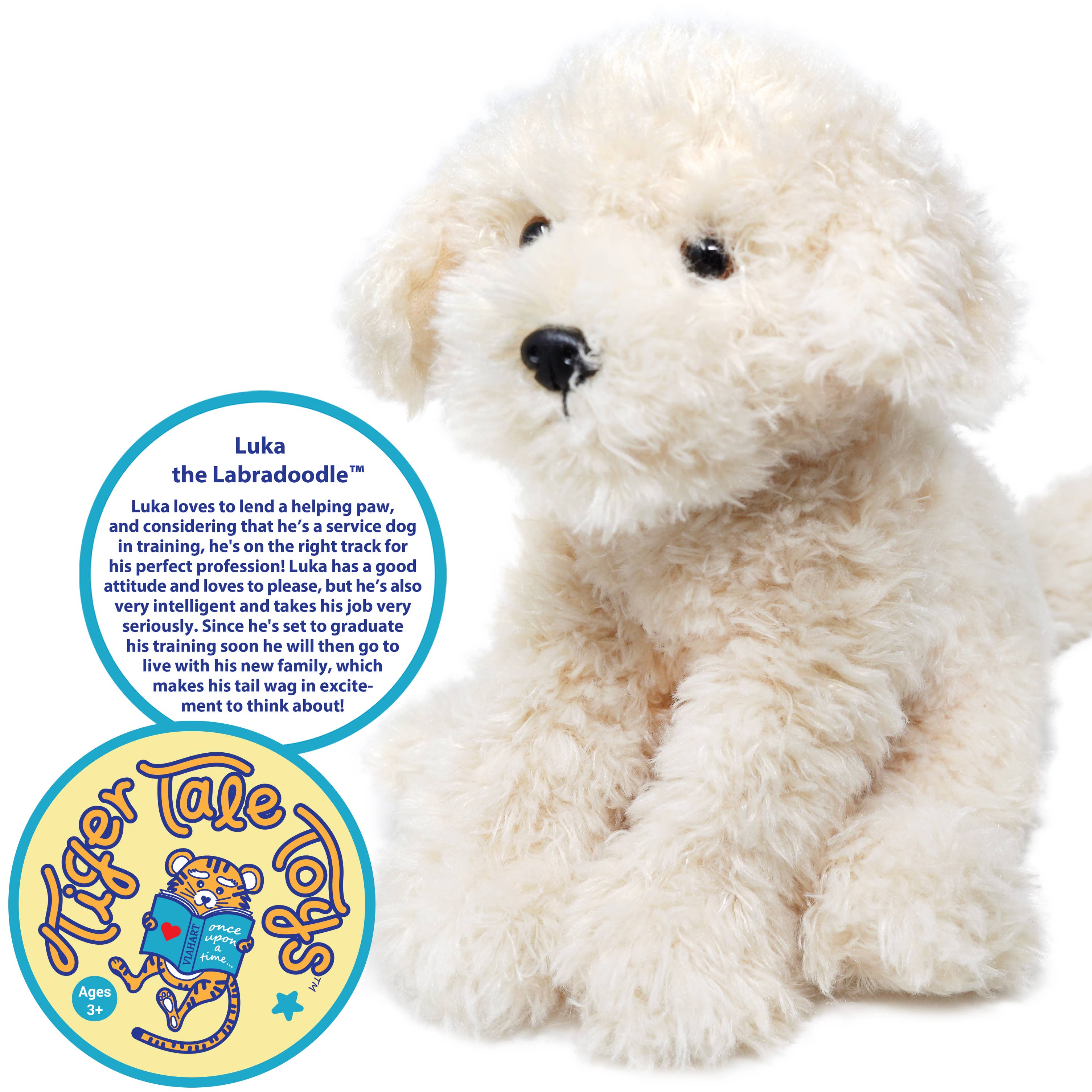 VIAHART Toy Co. - Luka The Labradoodle | 12 Inch Stuffed Animal Plush