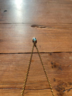 Live Oak Designs - Oval Chain With Blue Tourmaline Drop Necklace
