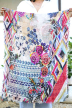 Dolma - Gul Embroidered Floral WoolScarf/Wrap 