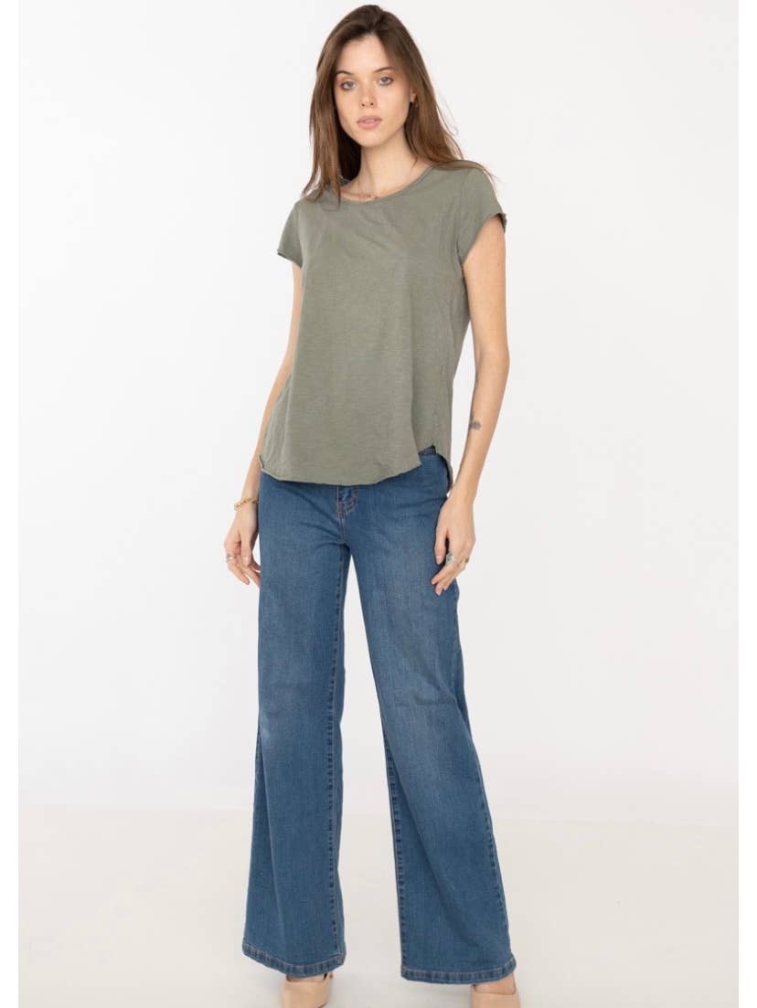 LINEN & COTTON HOUSE - COTTON T-SHIRT ROUND NECK, BASIC 8117