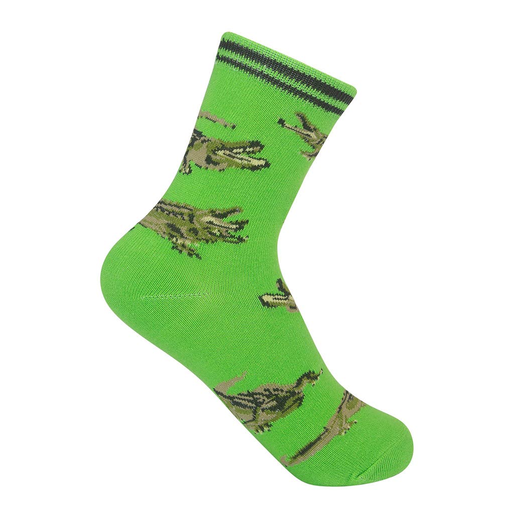 Funatic - About Face Designs - Nice Enough Merch Co - Alligator Kid's Socks - Closeout | Funatic