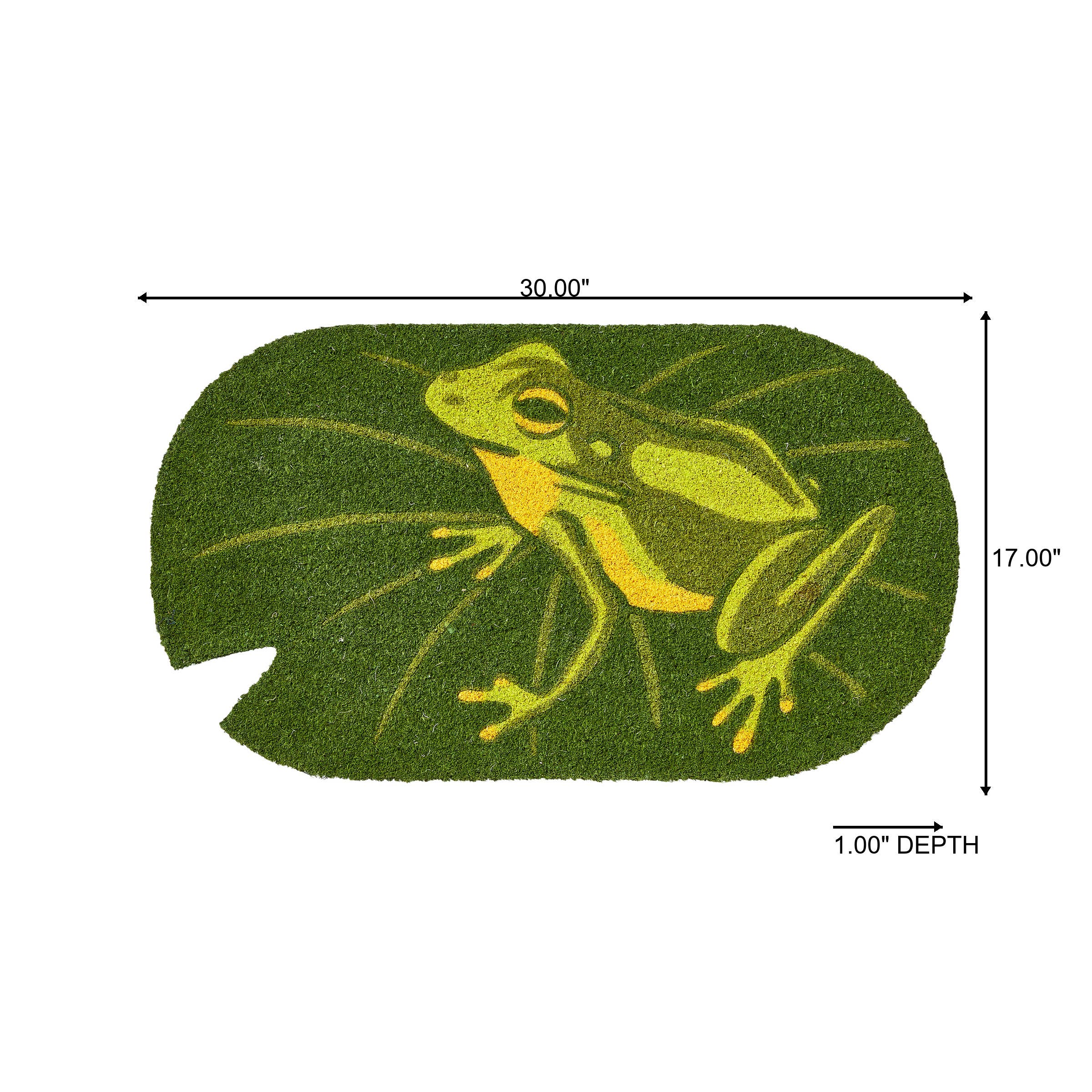 tag - Frog On Lily Pad Non-Slip Coir Mat
