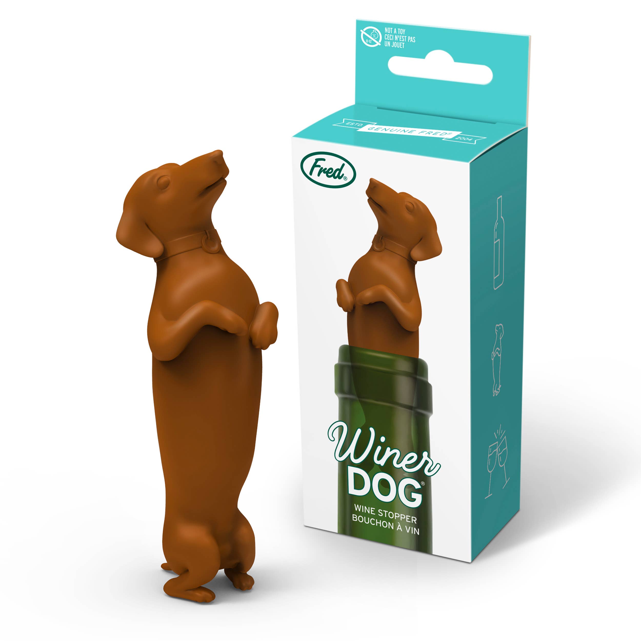 Fred & Friends Winer Dog Dachshund Bottle Stopper - Thumbnail 3