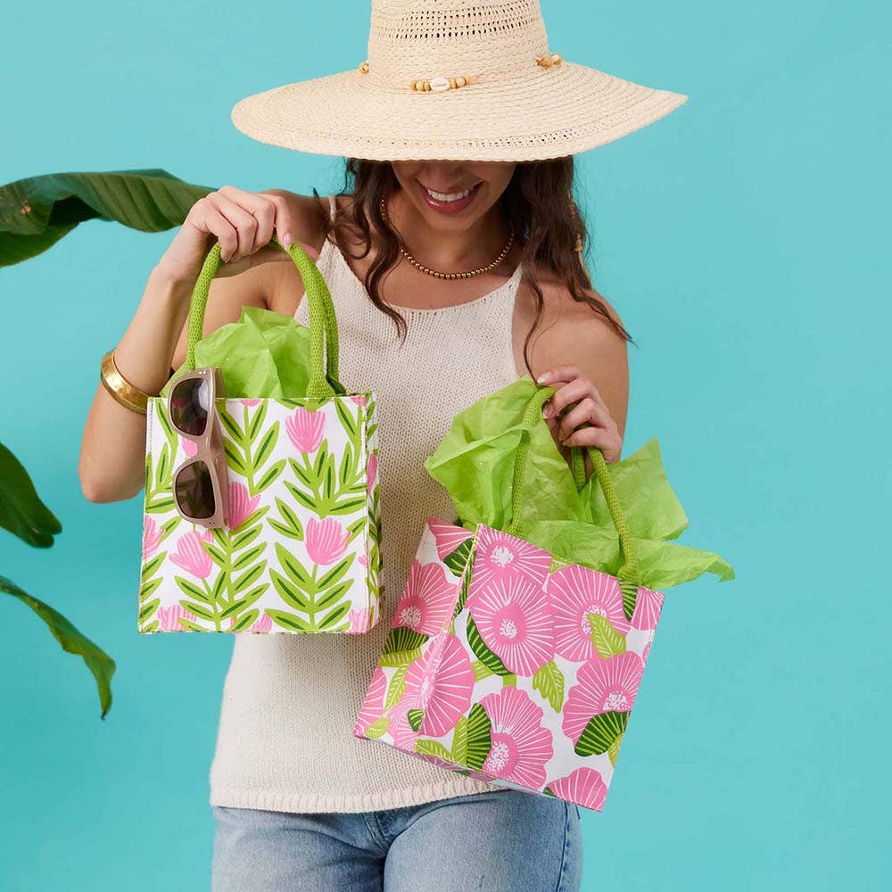 rockflowerpaper - POPPY PAPAVER Itsy Bitsy Reusable Gift Bag Tote
