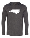 House of Swank Clothing - NC Classic Beach Hoodie Grey with White Ink