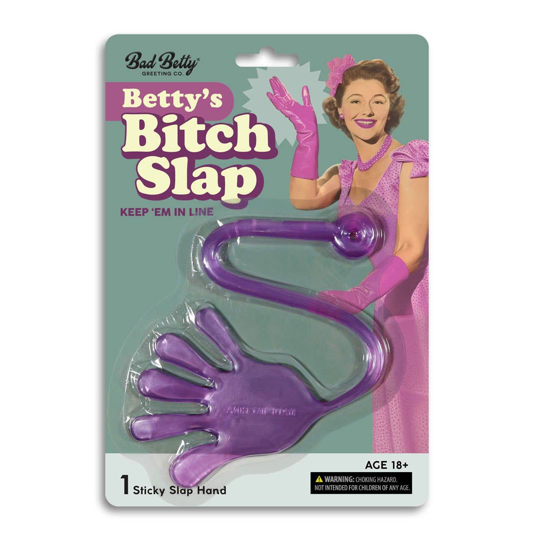 Bad Betty Greeting Co. - Betty's Bitch Slap Sticky Hand - Funny Novelty Gag Gift
