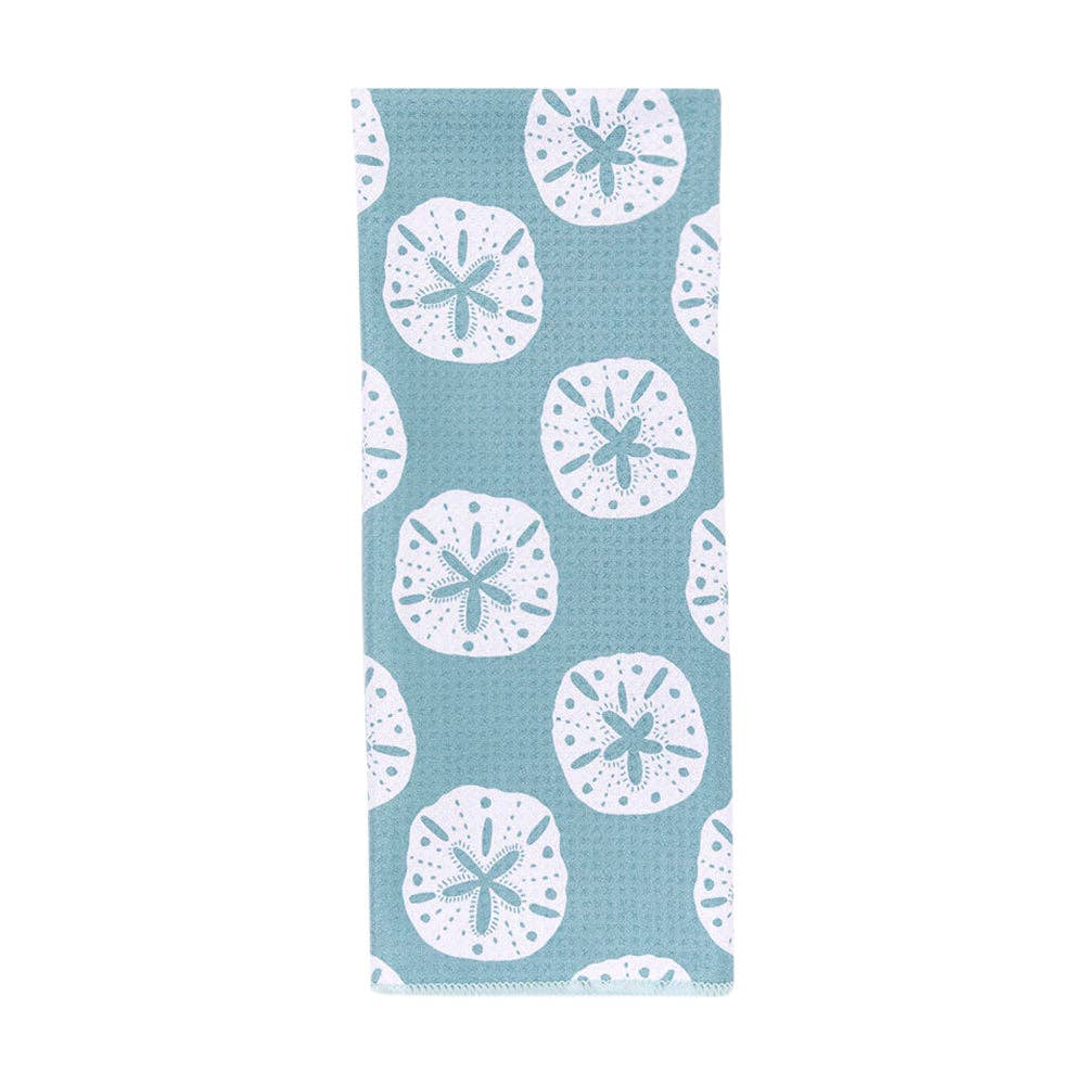 rockflowerpaper - SAND DOLLAR blu Kitchen Tea Towel