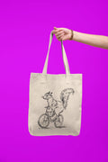 House of Swank Clothing - Squirrel Riding Bike Tote Bag