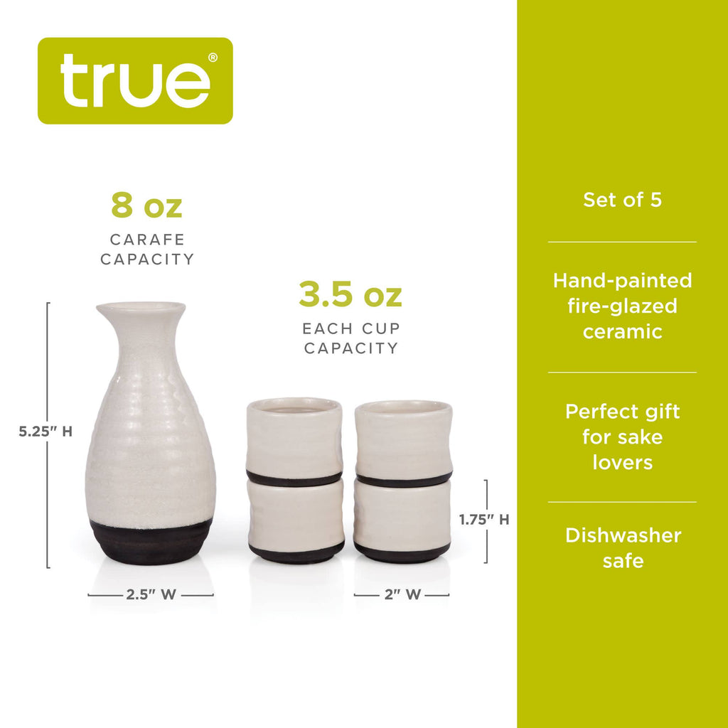 TRUE - Fervor Hand Painted Glazed Ceramic Sake Set