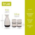 TRUE - Fervor Hand Painted Glazed Ceramic Sake Set
