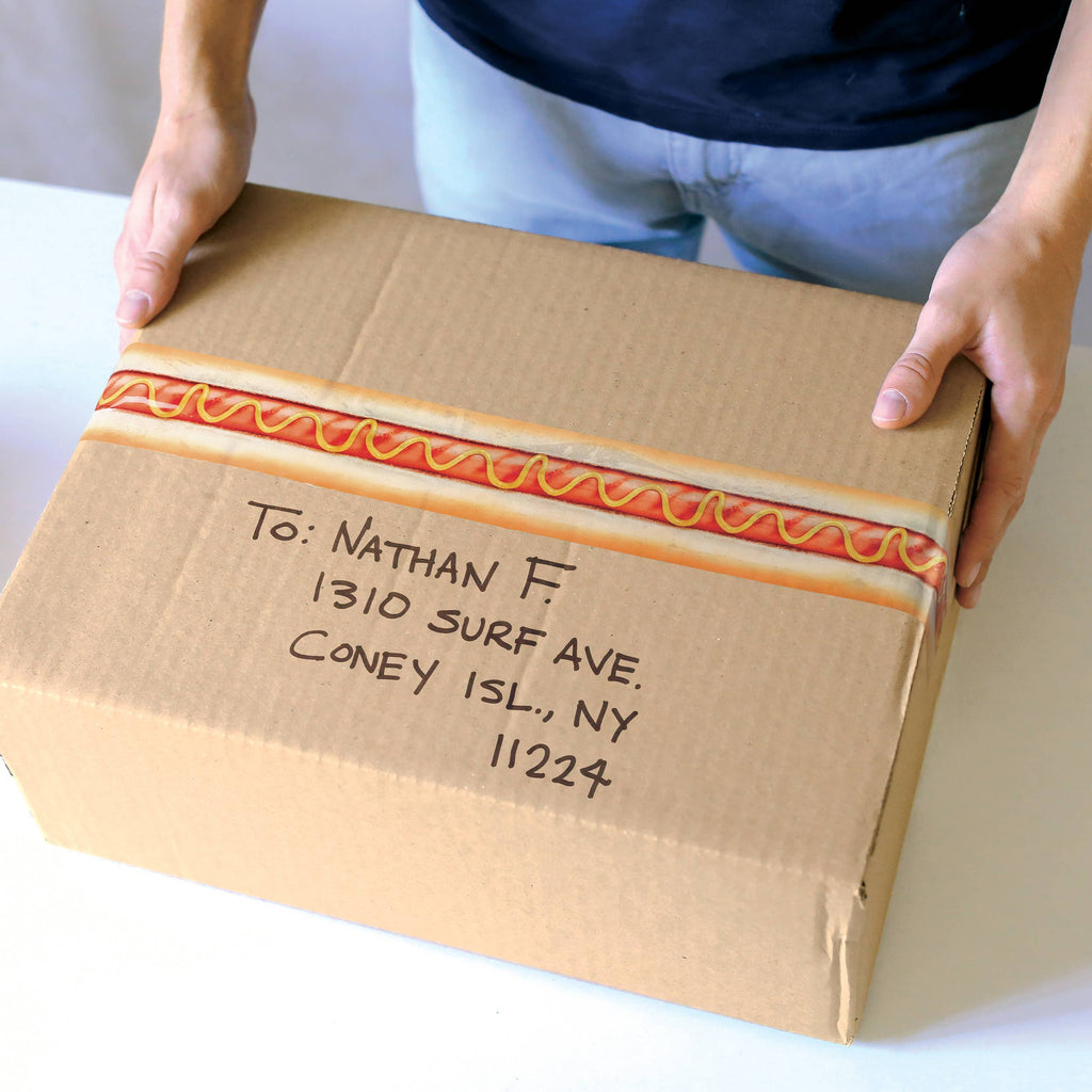 Fred & Friends - Special Delivery - HOT DOG - Printed Packing Tape