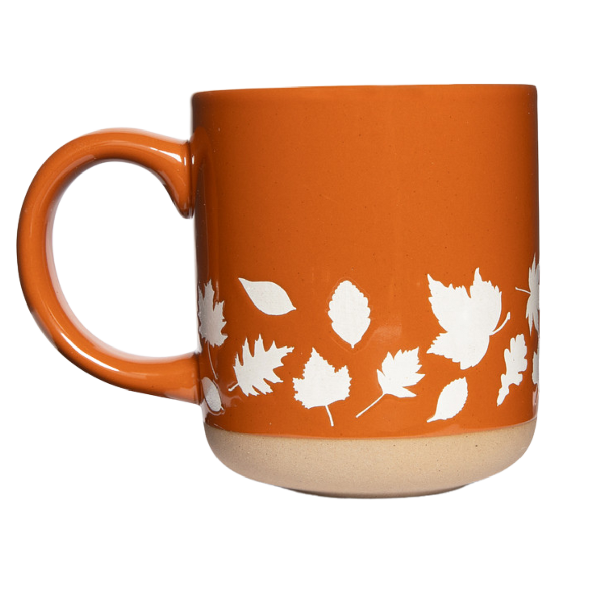 Sweet Water Decor - Fall Leaves Orange Stoneware Coffee Mug