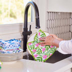 rockflowerpaper - PINK PAPAVER Dish Cloths, Set of 3