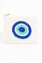 Collections by Fame Accessories - Evil Eye Ball Beaded Coin Purse