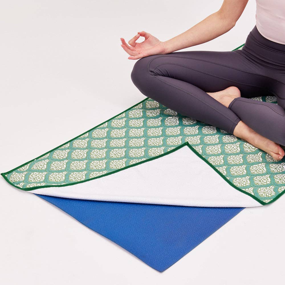 rockflowerpaper - FIFER GREEN Yoga Towel