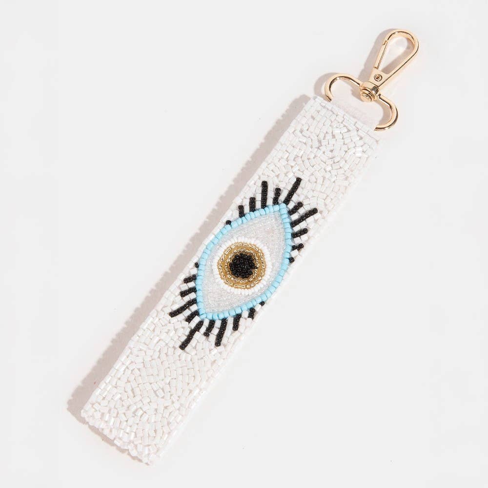 Collections by Fame Accessories - Intricate Beaded Evil Eye Keychain