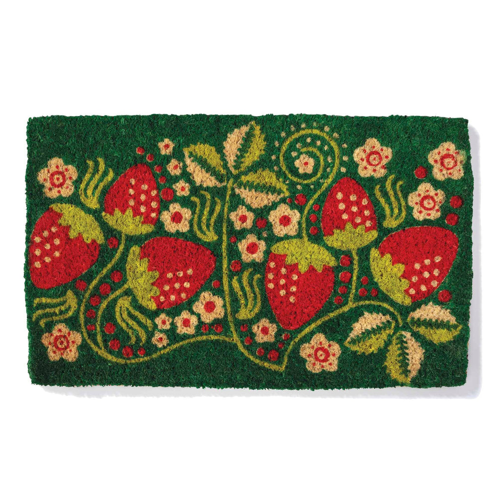 Entryways - Strawberry Vines Handwoven Coconut Fiber Doormat